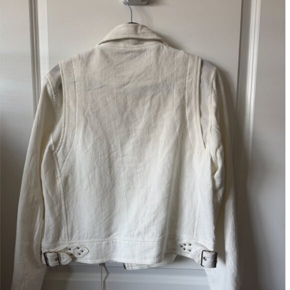 Blank NYC White Moto Jacket Lightweight Summer - Picture 4 of 6